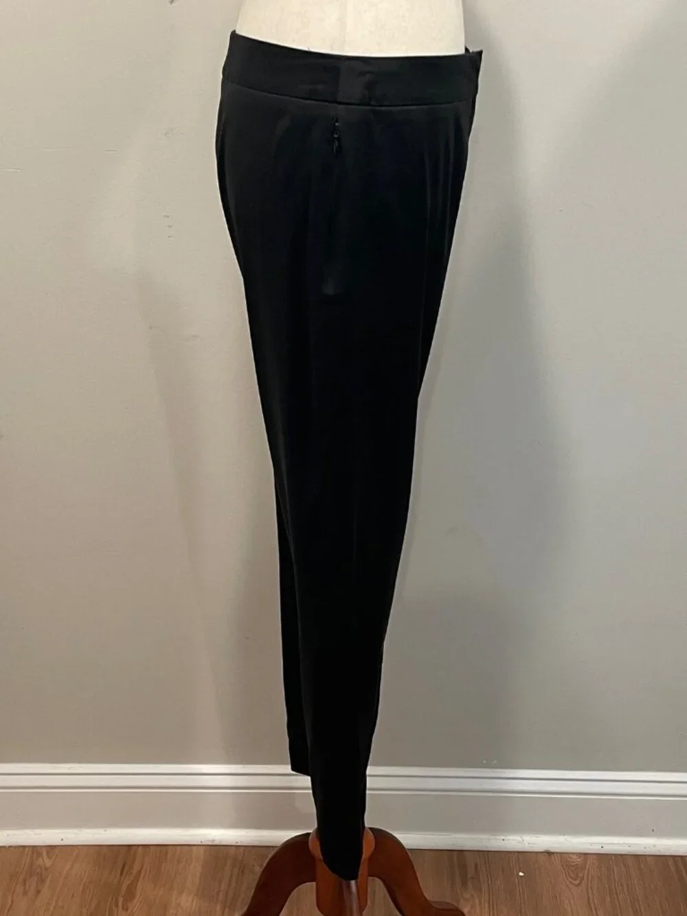 CHANEL Black Pants with Zippered Pockets and Zipper Detailing on Ankles
